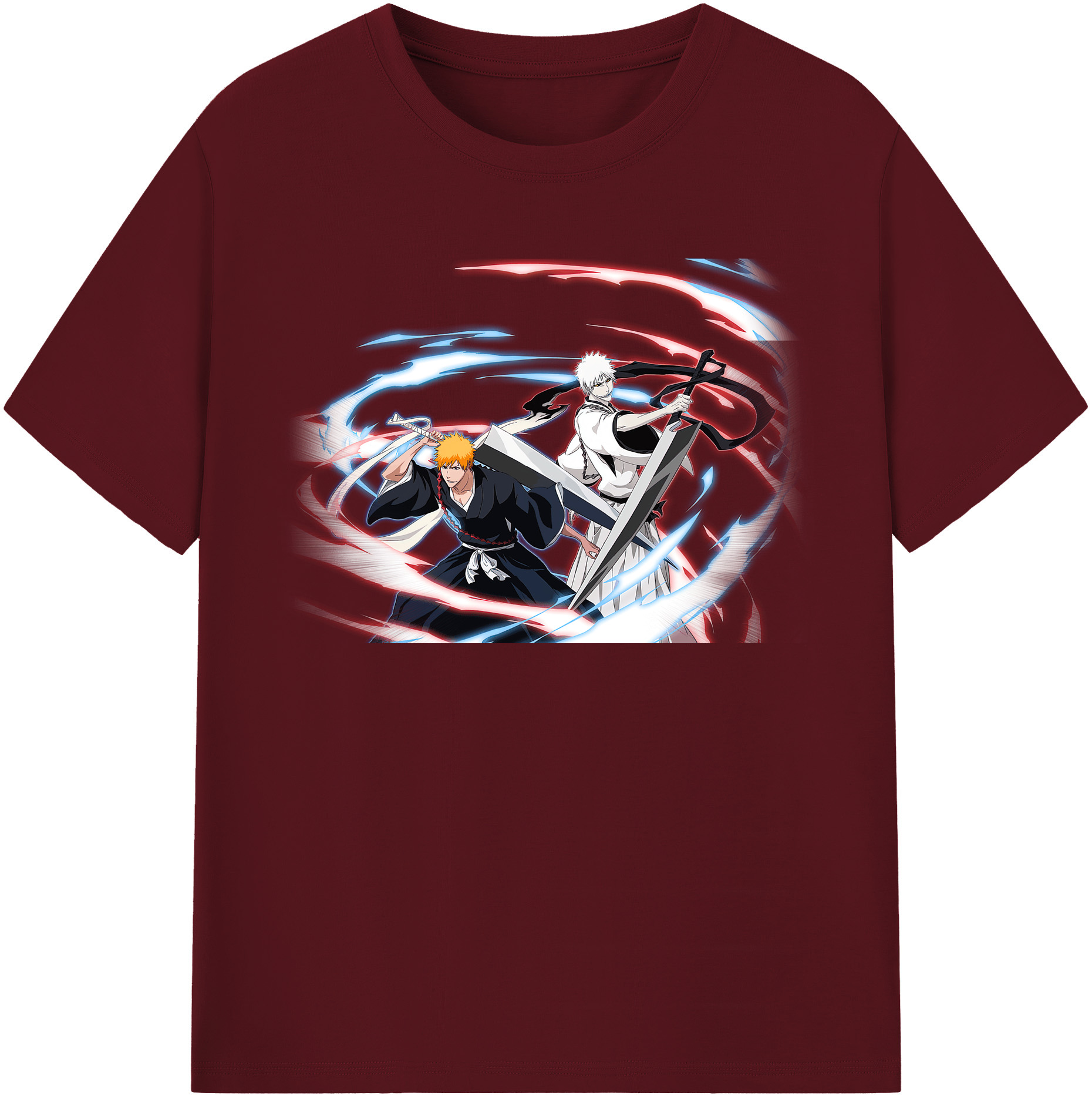 （画像用） ブリーチ 黒崎一護（くろさき いちご）BLEACH Kurosaki Ichigo 綿100％半袖Tシャツ（フロントプリント）